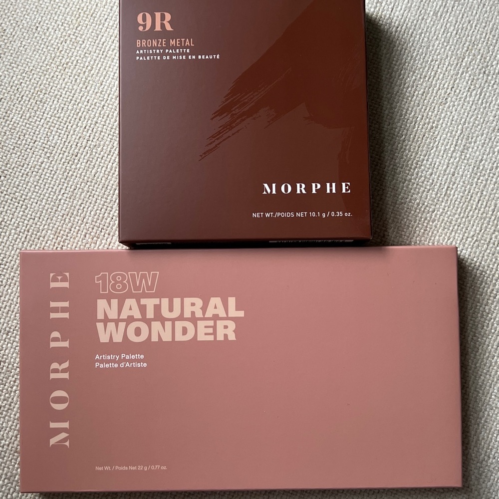 Brand New In Box Morphe Eyeshadow Palettes 9R and 18W